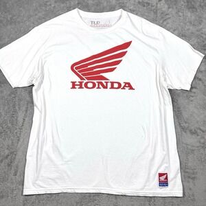 Honda Wing Logo Graphic T Shirt White Troy Lee Designs Men's 2XL